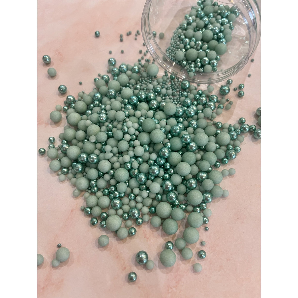 Sprinkle Pearls - Metallic And Matt Green Mix
