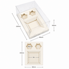 Bento & Cupcake Box - 2 Hole - Transparent lid.