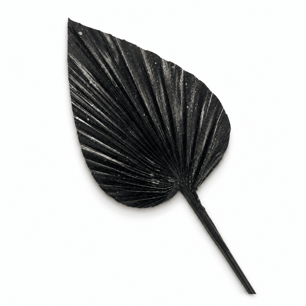 Black and Gold Glittery Cake Palm Spear x 1