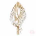 Gold & White Dried Flower Cake Bouquet