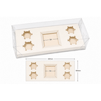Bento & Cupcake Box - 5 Hole - Transparent lid.