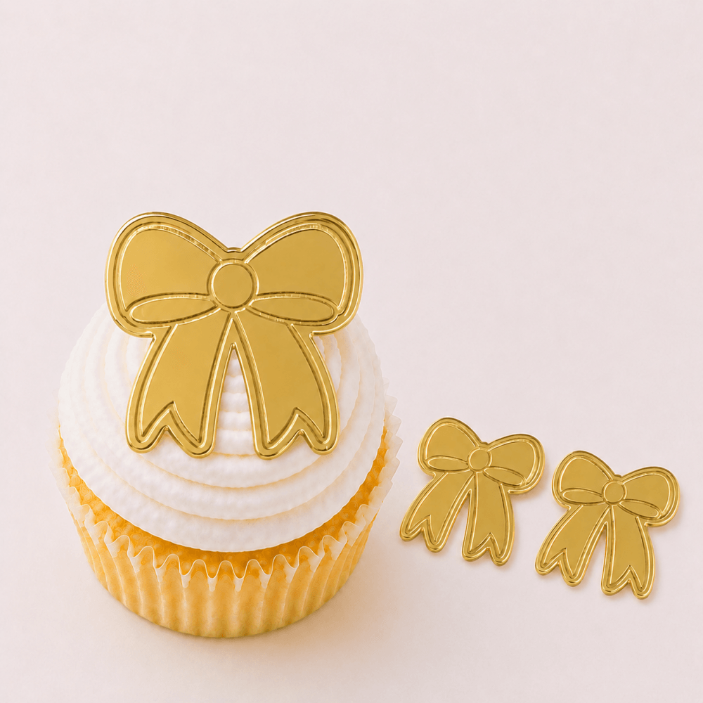 Bow Acrylic Cupcake Toppers