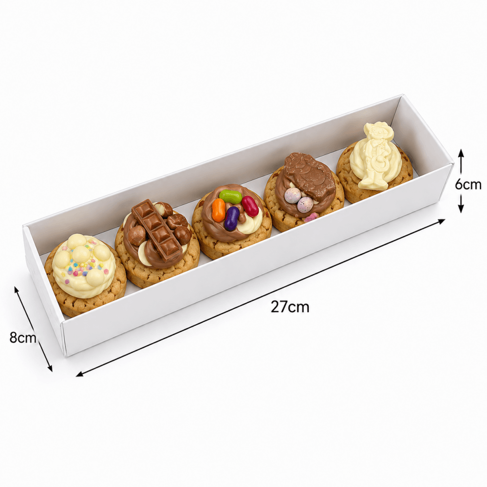 27x8x6cm Square Cookie box - Clear Lid
