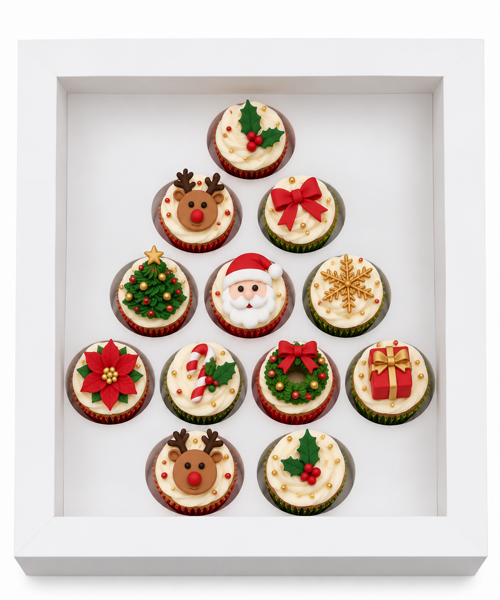 12 Count Christmas TreeCupcake Boxes and Inserts